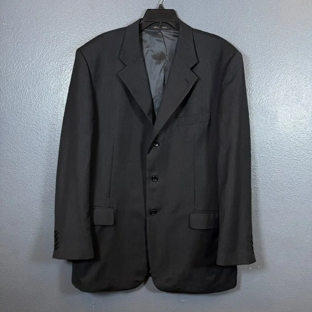 Zignone by Pavone 44 Long men’s gray suit with pants 36/32 wool 3 dots blazer